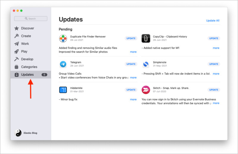 อัปเดต Mac App ผ่าน App Store