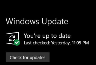 Click Check for updates