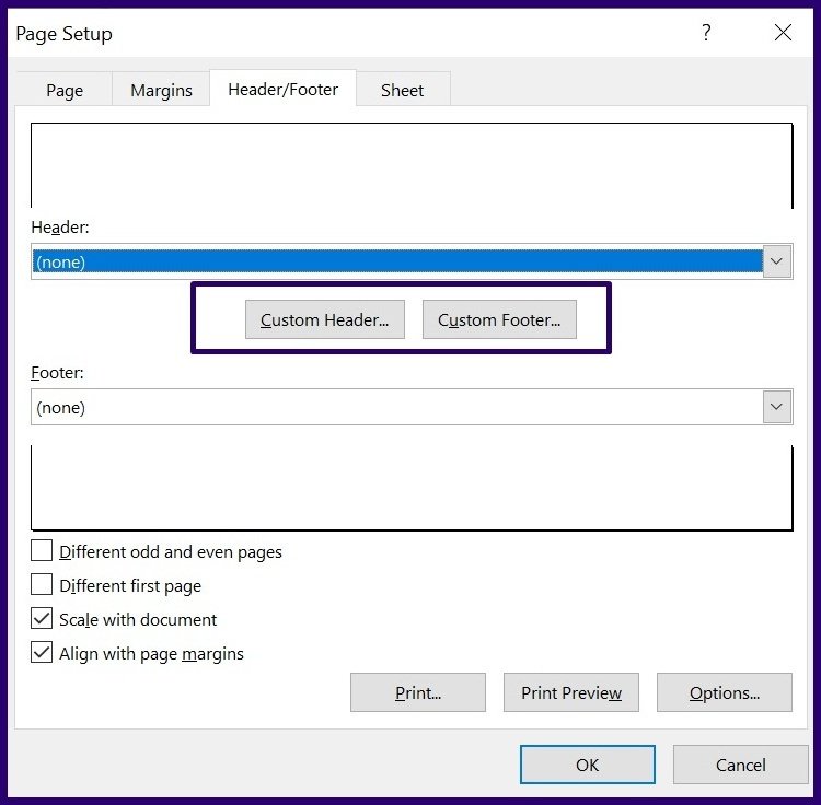 แทรกส่วนหัวและส่วนท้ายใน excel ขั้นตอนที่ 18