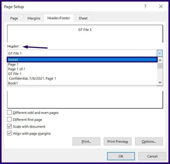 Insert headers and footers in excel step 15