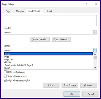 Insert headers and footers in excel step 16