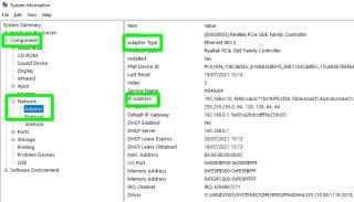 วิธีตรวจสอบข้อกำหนดพีซีใน Windows 10-ข้อมูลจำเพาะของอะแดปเตอร์