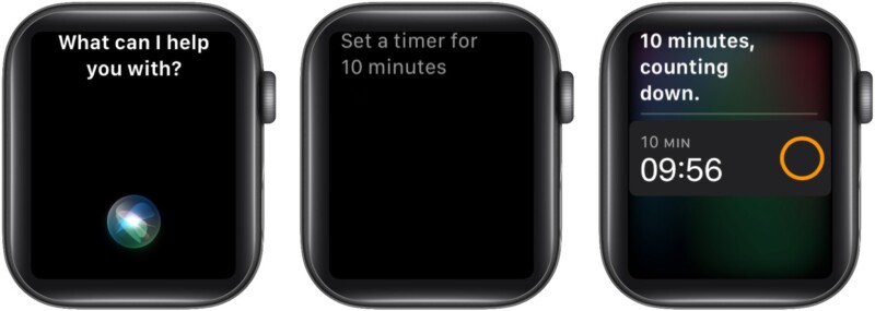 ใช้ Siri เพื่อตั้งเวลาอย่างรวดเร็วบน Apple Watch