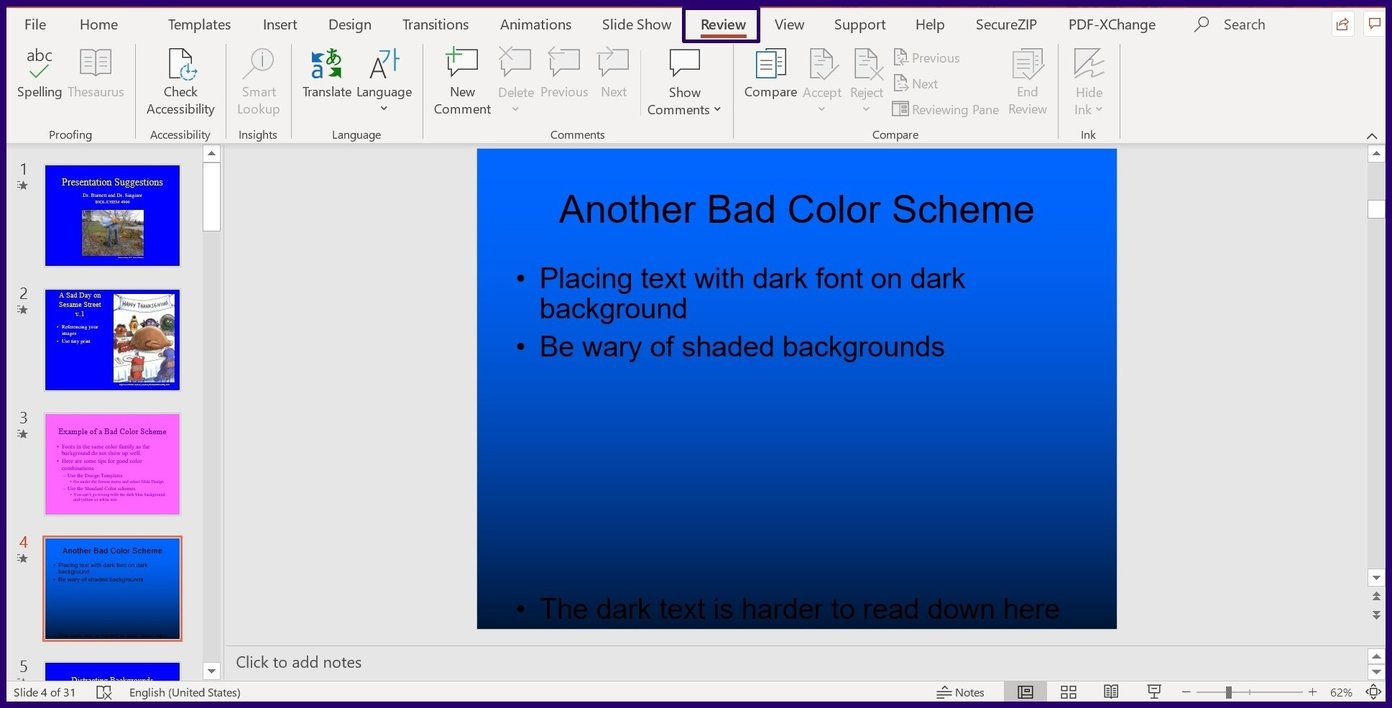 ติดตามการเปลี่ยนแปลงใน microsoft powerpoint ขั้นตอนที่ 2
