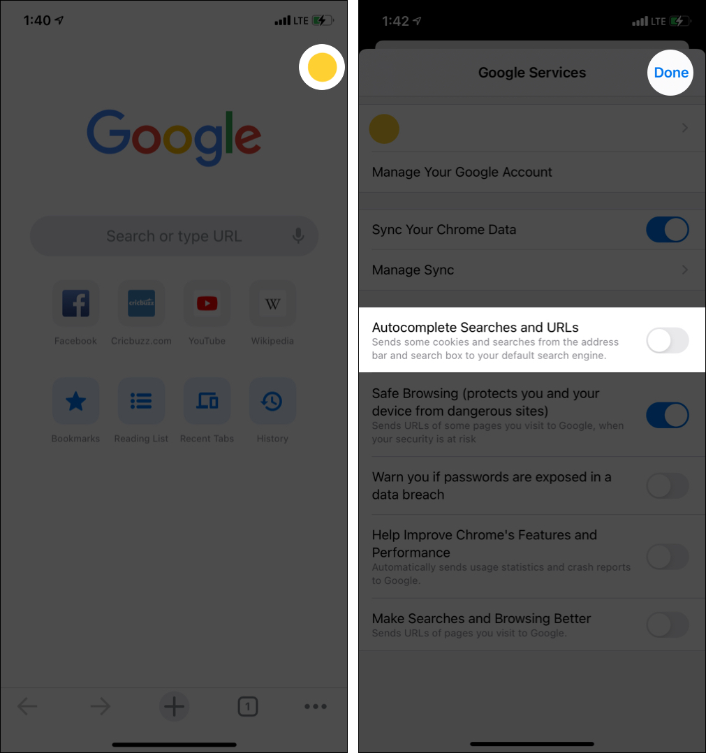 วิธีลบการค้นหาที่กำลังเป็นที่นิยมจาก Google Chrome บน iPhone