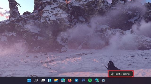 windows 11 การตั้งค่าแถบงาน