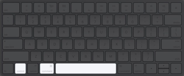 กด Command Control and Space on แป้นพิมพ์ Mac เพื่อเข้าถึงอิโมจิและสัญลักษณ์