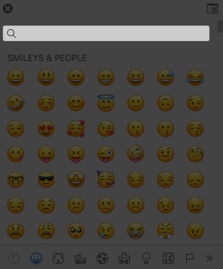 คลิกที่ค้นหาใน Emoji & Symbols บน Mac