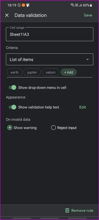 How to Create Edit and Delete Drop Down List in Google Sheets 17