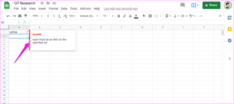 วิธีการสร้างการแก้ไขและลบรายการแบบหล่นลง รายการใน Google ชีต 10