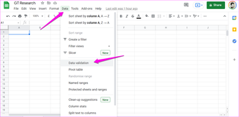 วิธีการสร้างแก้ไขและลบรายการแบบหล่นลง ใน Google ชีต 2