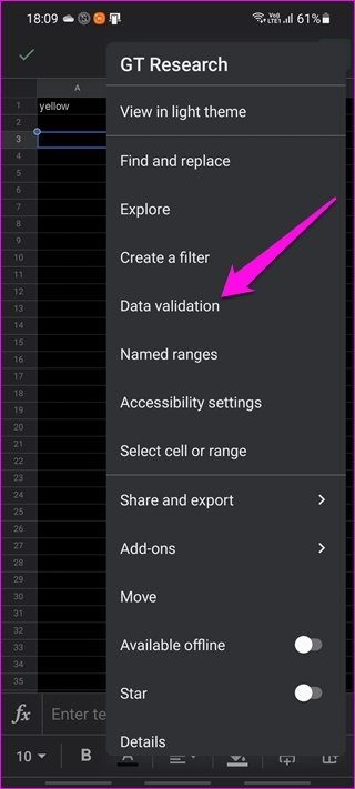 How to Create Edit and Delete Drop Down List in Google Sheets 12
