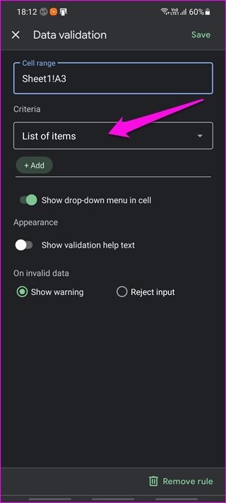 How to Create Edit and Delete Drop Down List in Google Sheets 13