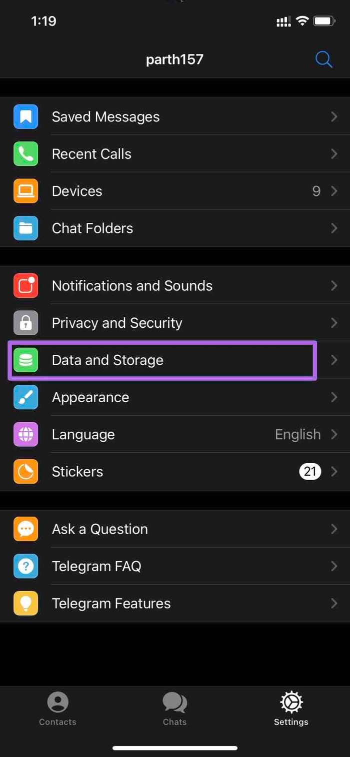I Phone ข้อมูลและการจัดเก็บโทรเลข