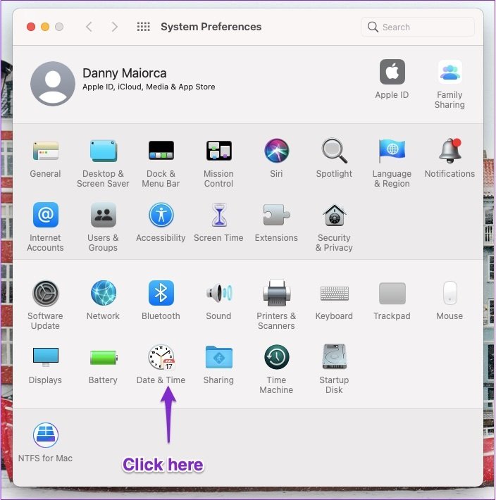 การตั้งค่าระบบวันที่และเวลา mac