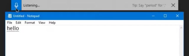 การพิมพ์ด้วยเสียงใน Windows 10