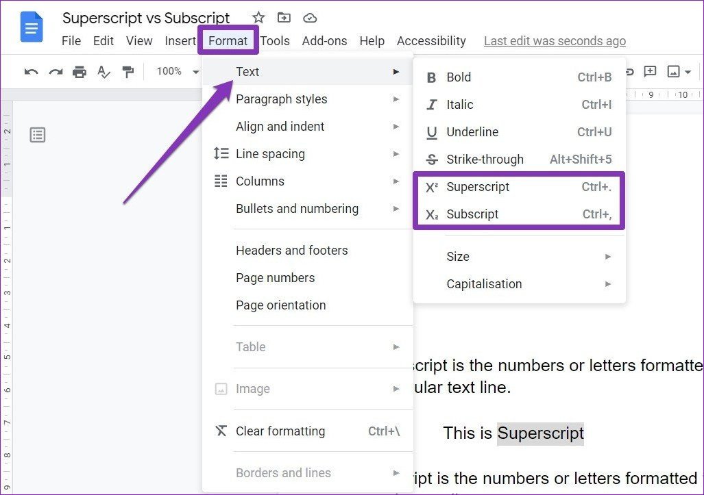 จัดรูปแบบข้อความใน Google เอกสาร