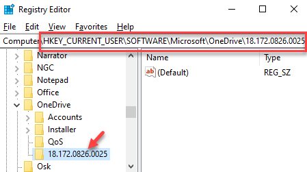 Registry Editor นำทาง Tp Onedrive App Key ลบโฟลเดอร์ Numeric