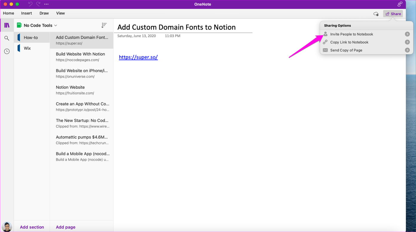 how to create notebook in onenote mac