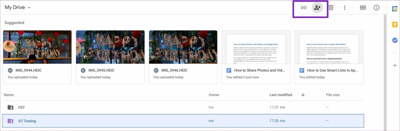 Share google drive folder on web