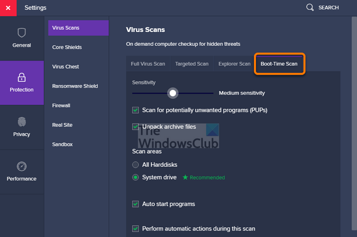 how to do avast boot scan how to do avast boot scan