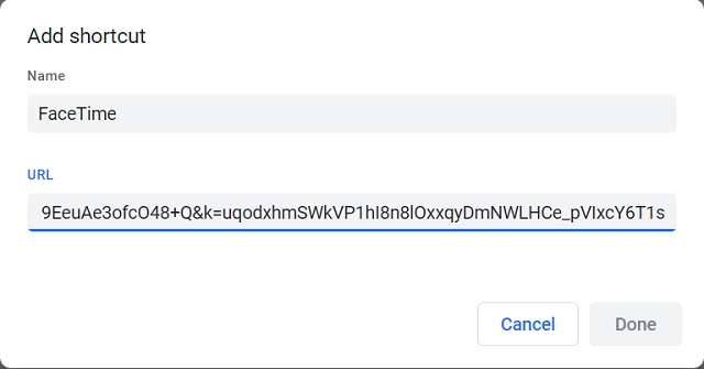 เพิ่มทางลัดลิงก์ FaceTime ไปที่ Chrome