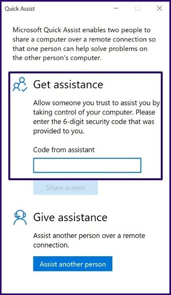 คำแนะนำในการใช้ความช่วยเหลืออย่างรวดเร็วใน windows 10 ขั้นตอนที่ 6