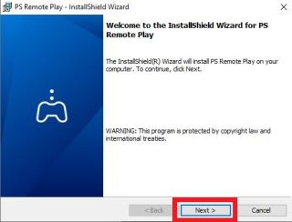 วิธีการเล่นระยะไกลบน PS5 — ปุ่มถัดไปบนหน้าจอ PS Remote Play