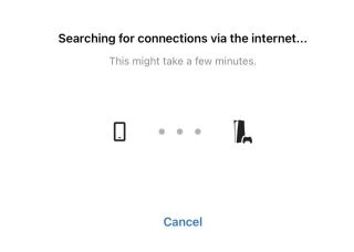 How to remote play on PS5 — screen showing the PS Remote Play app searching for connections