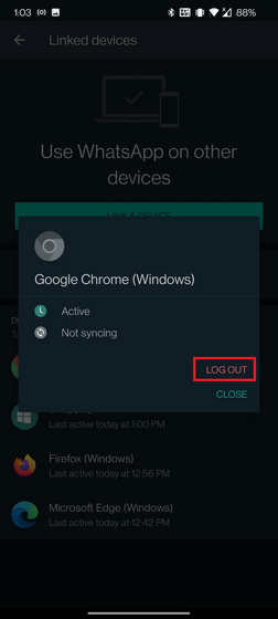 ออกจากระบบ whatsapp multi-device