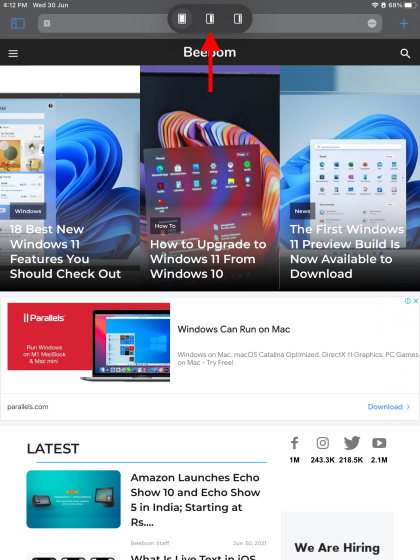 iPadOS 15 Split View