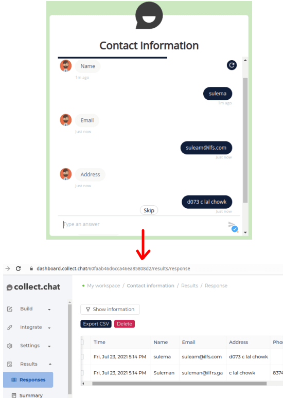 chatbot โดยใช้ Google Forms Responses