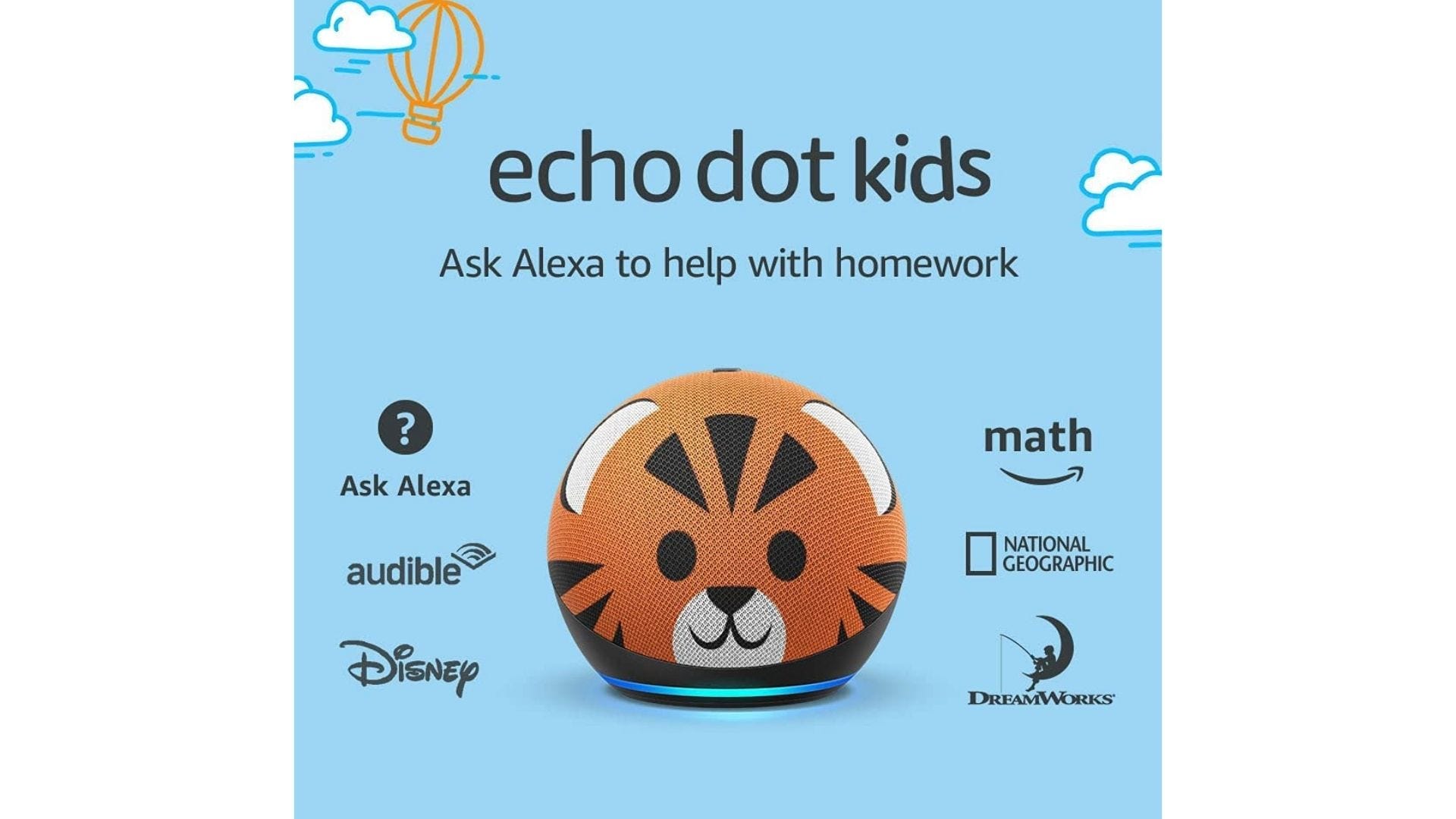 amazon echo dot kids ออกแบบเสือ