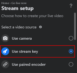 Obs Facebook Stream Key