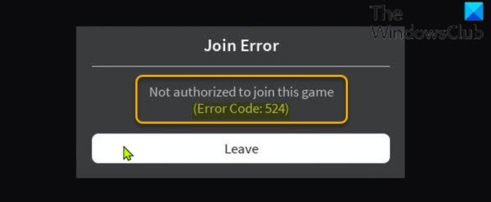รหัสข้อผิดพลาด Roblox 524