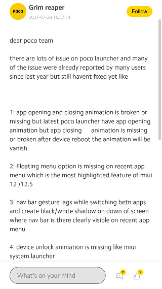 poco-launcher-issues