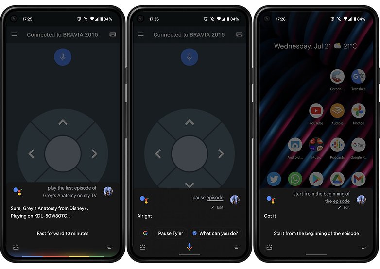 คำสั่งเสียงของ Google Assistant TV