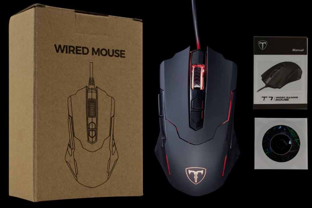 PICTEK T7 Wired Gaming Mouse Box Contents