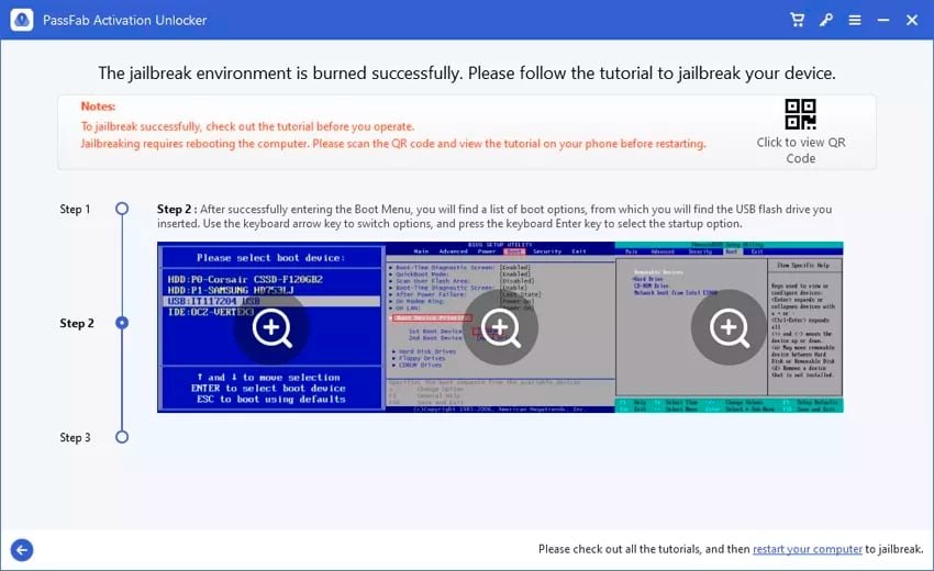 คำแนะนำสำหรับการประมวลผลการเจลเบรคมีให้ก่อนดำเนินการบน Windows