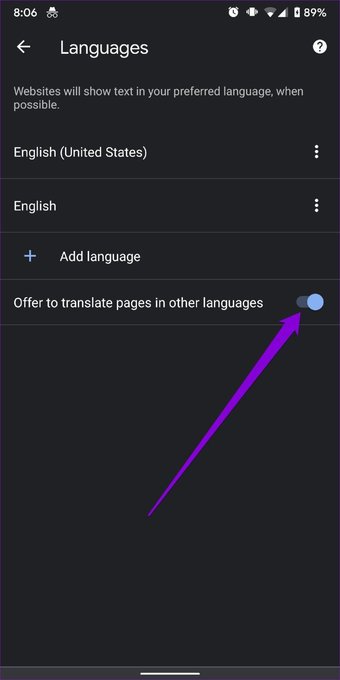 เปิดใช้งานคุณสมบัติการแปลใน Chrome