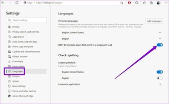 การตั้งค่าภาษาใน Microsoft Edge