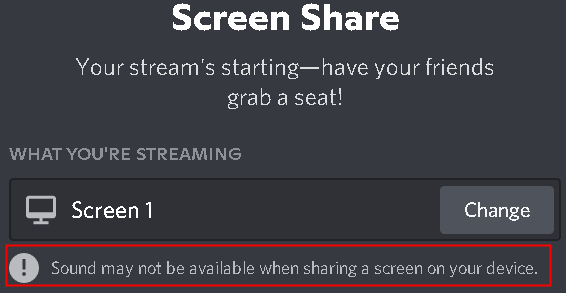 discord mac doesnt have sound for screen sharing