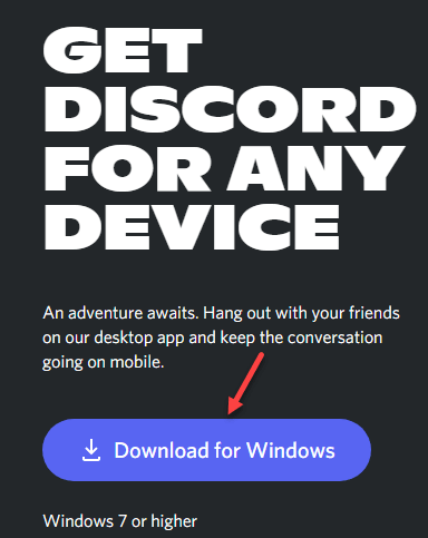 Visit Discord Download Page Download For Windows Min