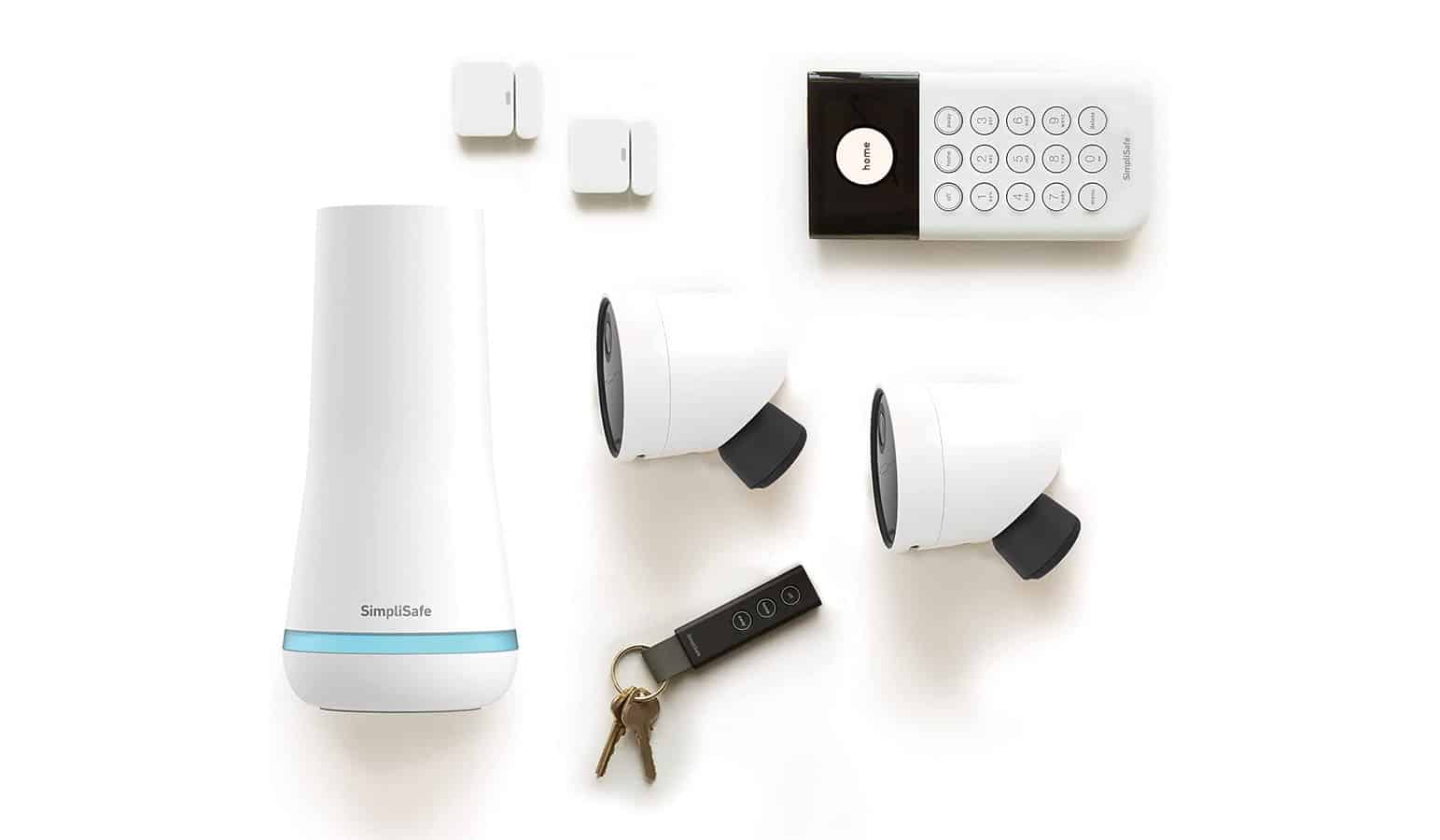 ระบบรักษาความปลอดภัยกล้อง SimpliSafe 7 ชิ้นลดราคา 40 สำหรับ Black