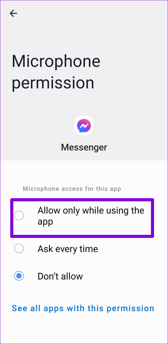 facebook messenger settings