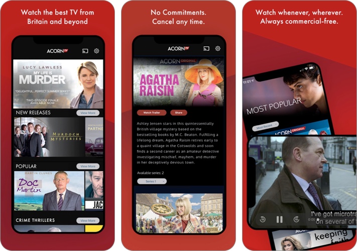 Acorn TV iPhone and iPad app