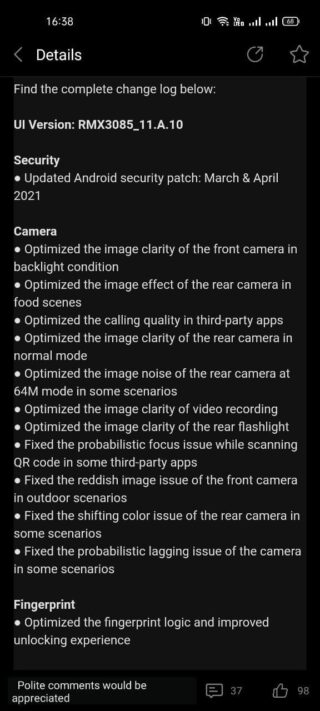 realme-8-update-changelog