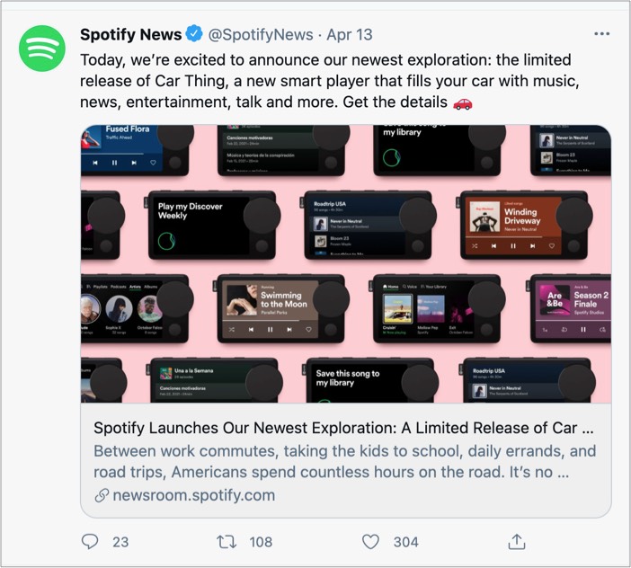 Spotify-Car-Thing-Launch-Tweet