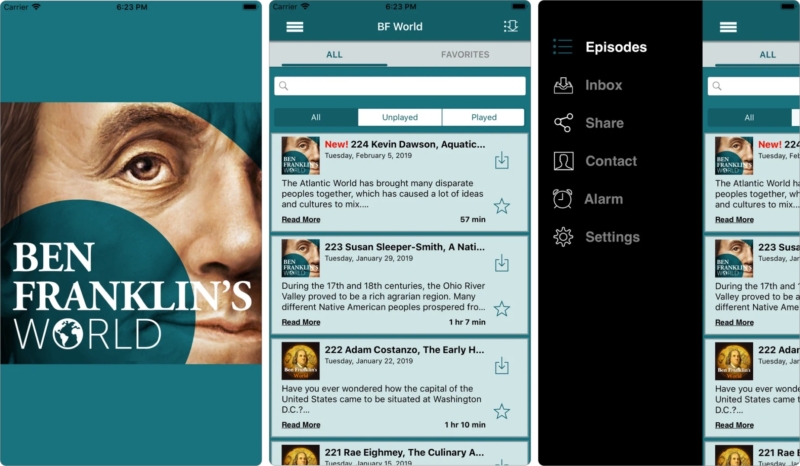 Ứng dụng iPhone và iPad trên Thế giới của Ben Franklin để tìm hiểu lịch sử