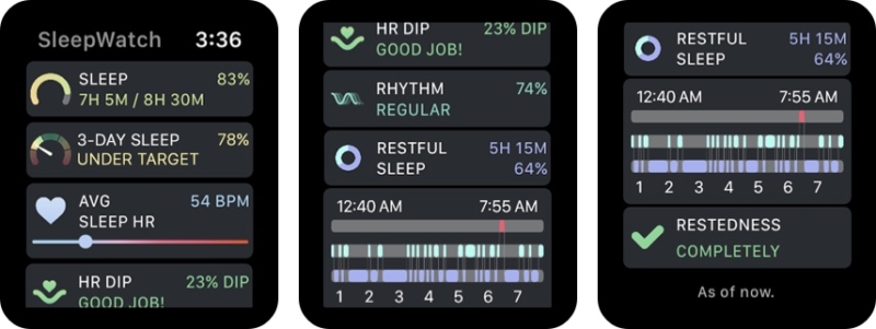 Sleep Watch của Bodymatter Apple Watch app